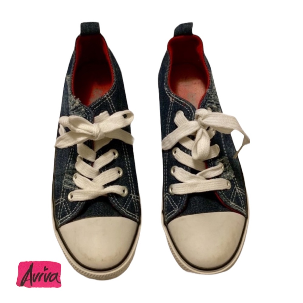 Aviva Girls Blue Jean Like Sneakers